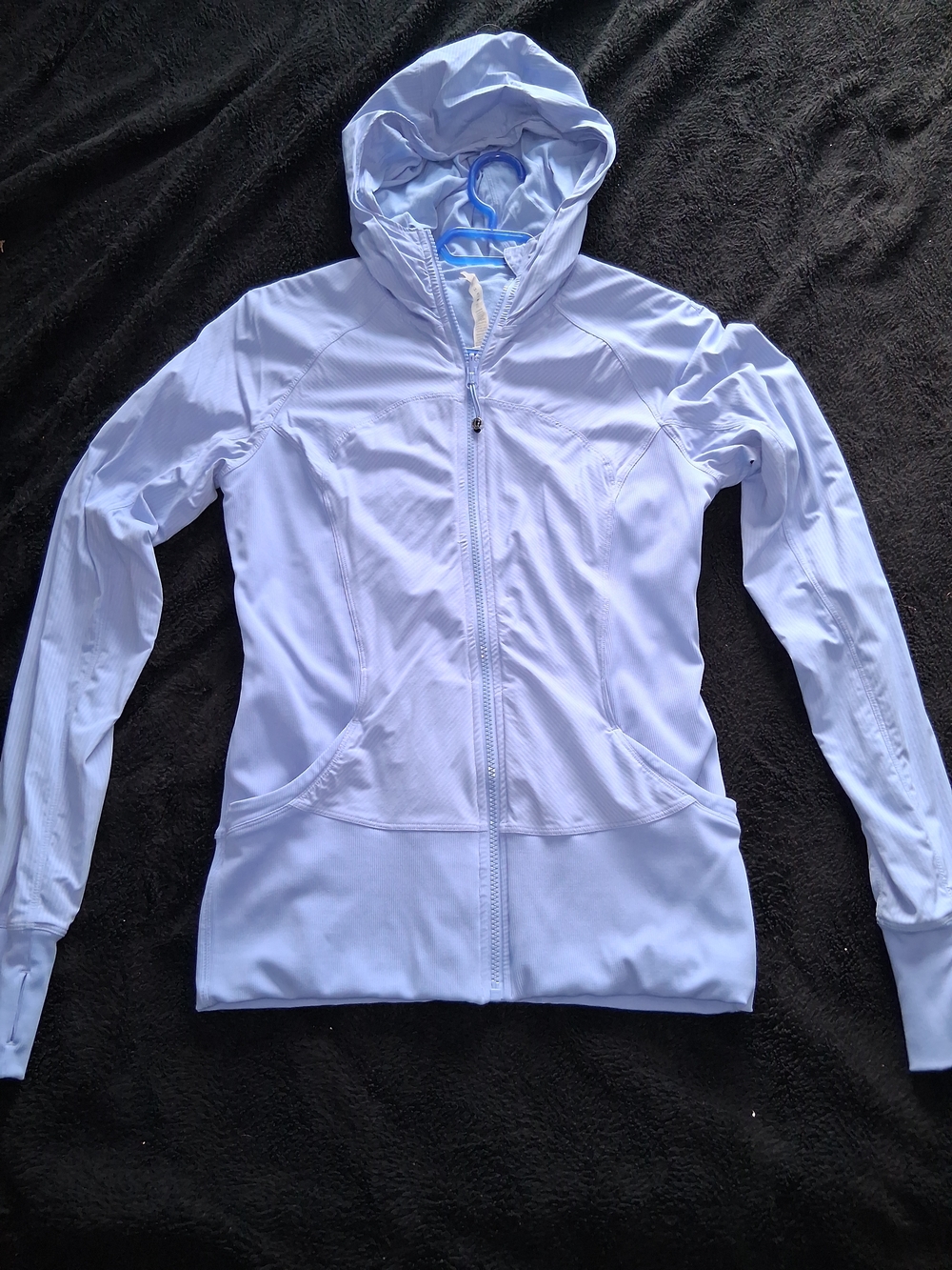 lululemon athletica Pale Blue Lightweight Hooded Zip Jacket